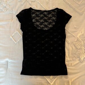 Brandy Melville Black Lace Top